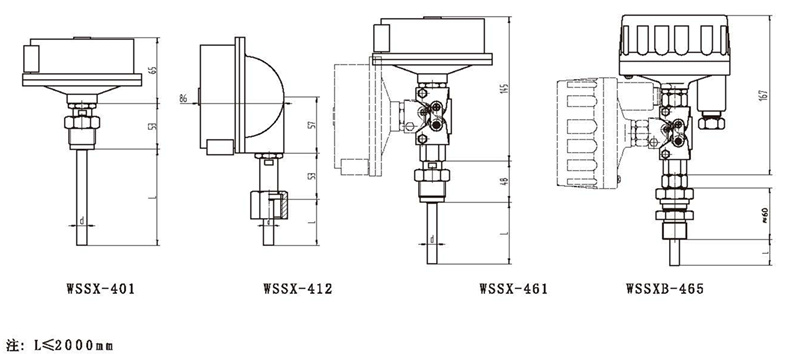 WSSX工業雙金屬溫度計（電接點型螺紋式）_http://m.tcts.com.cn_雙金屬溫度計_第3張